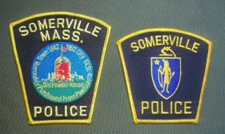 Somerville Mass Police Patch Set Of 2 (b560)