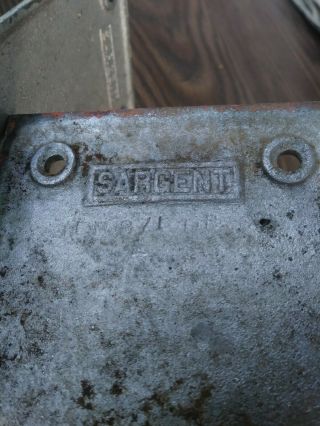 (3) Vintage SARGENT INDUSTRIAL SALVAGE BRASS DOOR PULL LARGE CAST BRASS PLATE 3