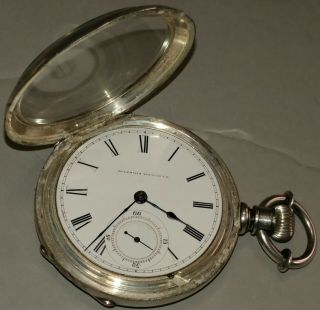 1881 Illinois 11 Jewel 18 Size Pocket Watch In Fahys Coin Silver Case Running