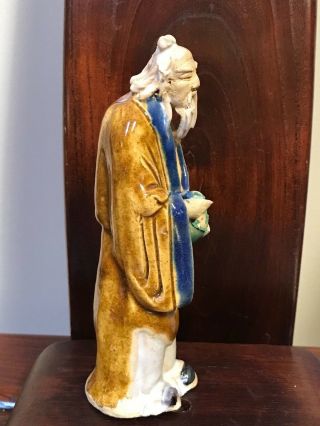 Chinese Antique Clay Figurine/Mud - man of Old Man/Wise - guy 