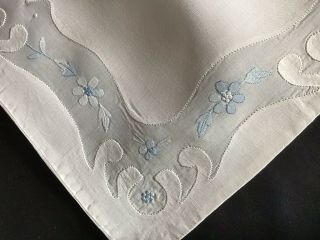 Gorgeous Antique Irish Linen Baby Pillowcase/cushion Cover Shadow Work.
