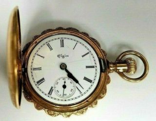 Vintage Elgin Pocket Watch In 14k Gold Essex Watch Co.  (20 Year Double Case)