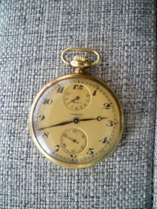 Vintage Agassiz Watch Co.  18k Solid Gold 21 Jewel 8 Day Pocket Watch 68 Grams