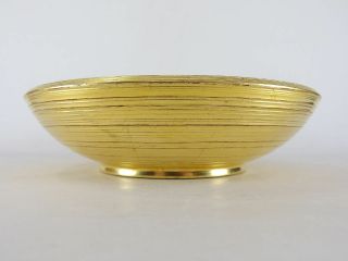 Japanese antique vintage gold lacquer wood round Kashiki sweets bowl chacha 4