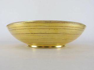 Japanese antique vintage gold lacquer wood round Kashiki sweets bowl chacha 5