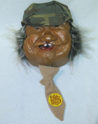 Vintage Laffun Bibi Head Military Guy Laughing Novelty Peter Figuren