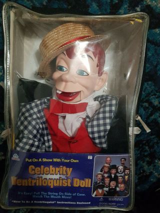 30 " Mortimer Snerd Ventriloquist Doll With Tote Bag And Instruction Booklet