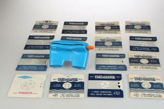 BLUE View - Master VIEWMASTER w/15 Assorted Reels - Good 3D Stereo Viewer 2