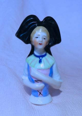 Antique German French Lady Half Doll Germany Pin Cushion Doll Alsace - Lorraine