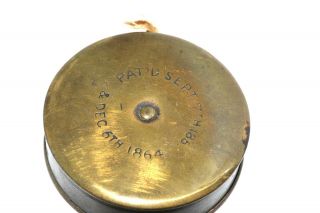 Antique Patented 1864 Civil War Tape Measure Brass 4