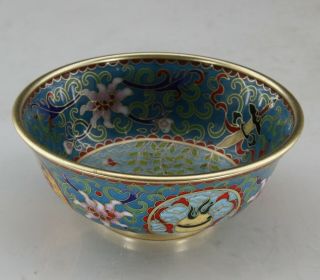 Chinese Exquisite Handmade Flower Cloisonne Bowl