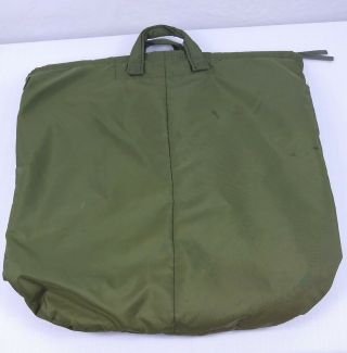 Vintage 1983 US (OG) Olive Green Nylon FLYERS HELMET BAG Military CAMEO INC. 7