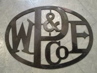 Antique Vintage W P & E Co.  P & W E Co.  12 " Building Brass Sign Wp&e P&we