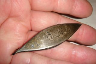 Antique Sterling Tatting Shuttle Bob O Link Engraved Cl 1917 Ww1 Period