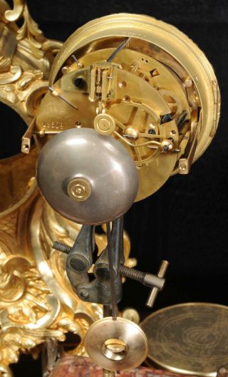 Antique French Gilt Bronze Rococo Clock by Louis Japy C1880 11
