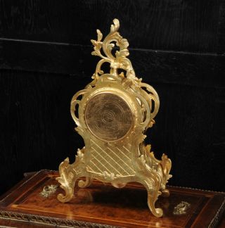 Antique French Gilt Bronze Rococo Clock by Louis Japy C1880 8