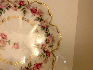 Antique Vintage Limoges Haviland & Co Dropped Rose Scalloped Bowl 1876 - 1930 4