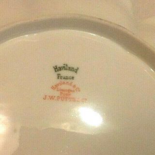Antique Vintage Limoges Haviland & Co Dropped Rose Scalloped Bowl 1876 - 1930 8