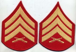 Us Marine Corps Usmc Sergeant Dress Chevron Stripes Pair Male