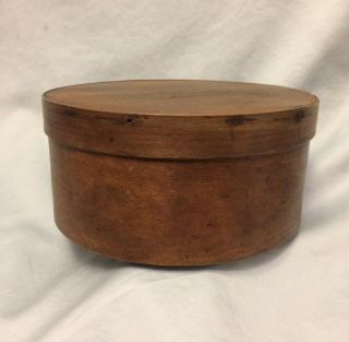 Antique Primitive Round Bentwood Pantry Cheese Box Wood Shenandoah Valley 2
