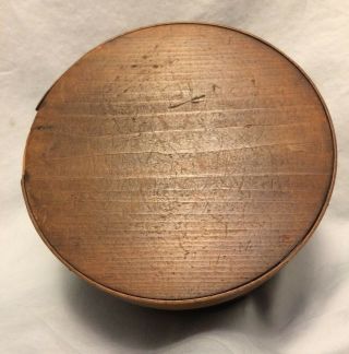 Antique Primitive Round Bentwood Pantry Cheese Box Wood Shenandoah Valley 5
