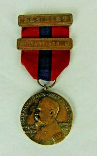 Span/am Sampson Naval Medal U.  S.  S.  Hist - Santiago - Unnamed