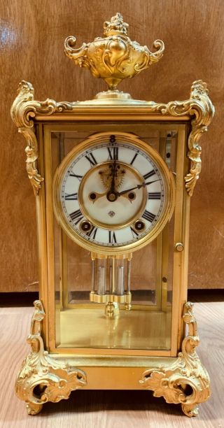 Ansonia Marquis Crystal Regulator Clock 1904