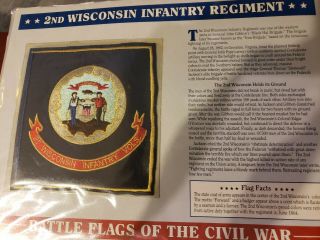 2th Wisconsin Infantry Regiment Battle Flags Of The Civil War Patch