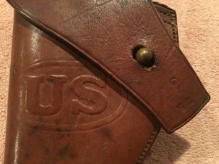 US.  38 cal Double Action 3rd Type Brown Leather Rock Island Arsenal Holster DA 4