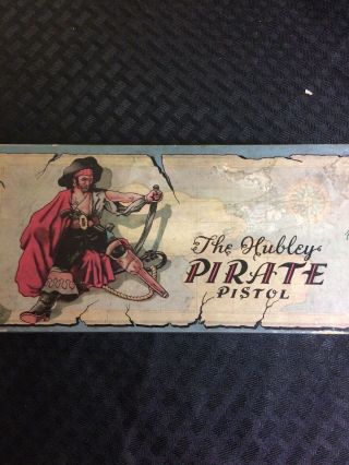 Vintage 50s Hubley Pirate Double Barrel Toy Pistol Made In Usa