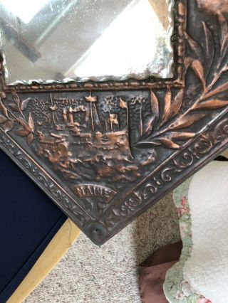 Spanish American War USS Maine Commemorative Wall Plaque with mirror 4