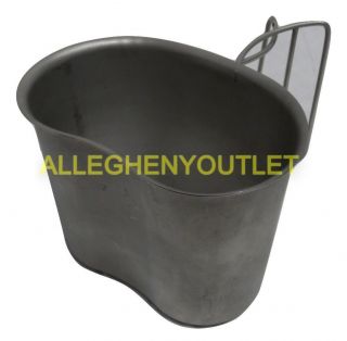 Us Military Stainless Canteen Cup Army Butterfly Wire Handle