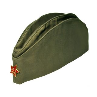 Soviet Soldier Russian Ussr Army Pilotka Military Uniform Field Hat Red Star