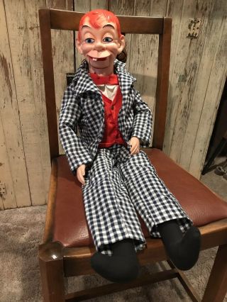 Mortimer Snerd Ventriloquist Doll Puppet Neck Stamped Juro Novelty Co.  Inc 1968