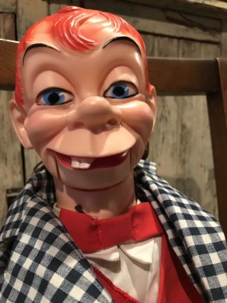 Mortimer Snerd Ventriloquist Doll Puppet Neck Stamped Juro Novelty Co.  Inc 1968 3