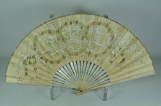3 - 17 Fine Old Chinese Japanese Hand Fan Scholar Art