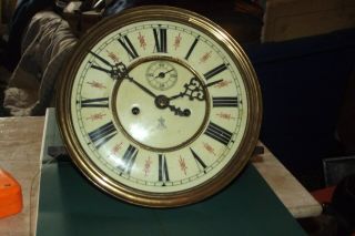 Antique Gustav Becker Double Weighted Wall Clock Movement