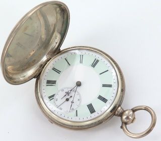 / Antique 15j 16s French Argent Silver Twin Key Wind Pocket Watch.