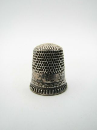 Antique 10 Stern Bros.  Sterling Silver Thimble " Reed Pattern "