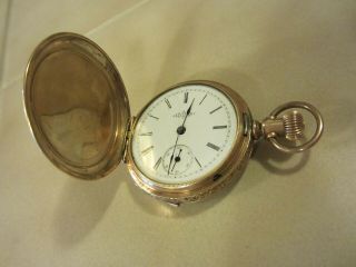 Illinois Pocket Watch 6s Lever Set 7 Jewel Keystone Case Gold Filled 1891 - 2
