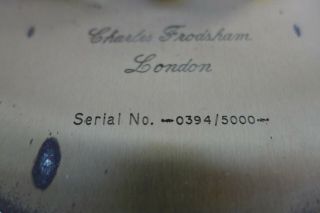 RARE GLOBE CLOCK by CHARLES FRODSHAM,  LONDON good order 394 /5000 5