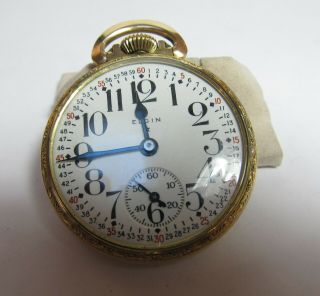 Elgin Pocket Watch 16 Size 17 Jewel With Montgomery Dial