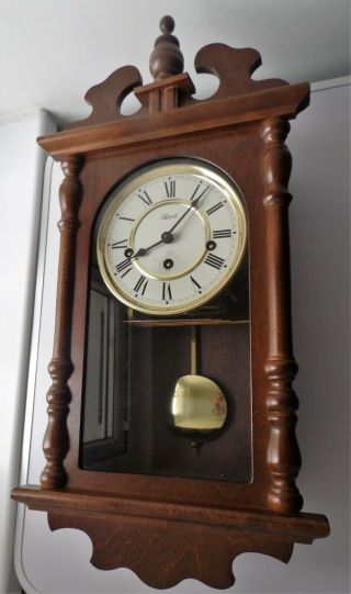 German Made Hermle Westminster Chime Pendulum Wind - Up Movement Wall Clock