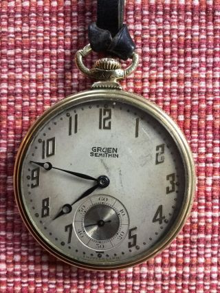 14k Solid Gold Gruen Vintage Mechanical Pocket Watch