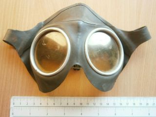 Germany Army Ww2 Motor Motorcycle Goggles Protective Glasses German Cut Gas Mask