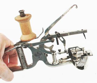 Antique American Hand Miniature Lock - Stitch Sewing Machine 1884