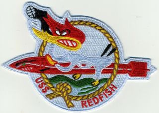 Uss Redfish Ss 395 - Woodpecker On Torpedo Bc Patch Cat No B371