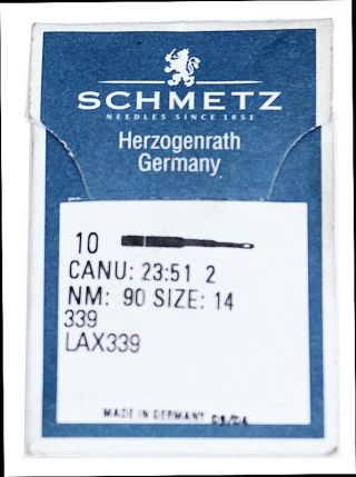 Schmetz Singer Family Model 12 sewing machine needles packet 3