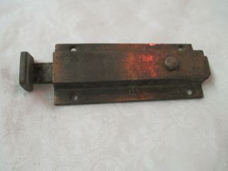 Antique Russwin Copper/brass Bar Latch With Spring Button 7041.  6