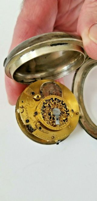 Braun in Wolfstein Antique Key Wind Fusee Pocket Watch 7
